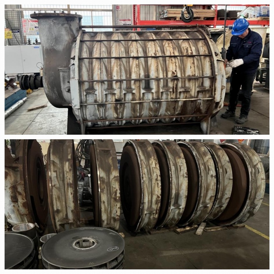 蘇州某炭黑廠 GD(佶締納士) 多級風機維修案例